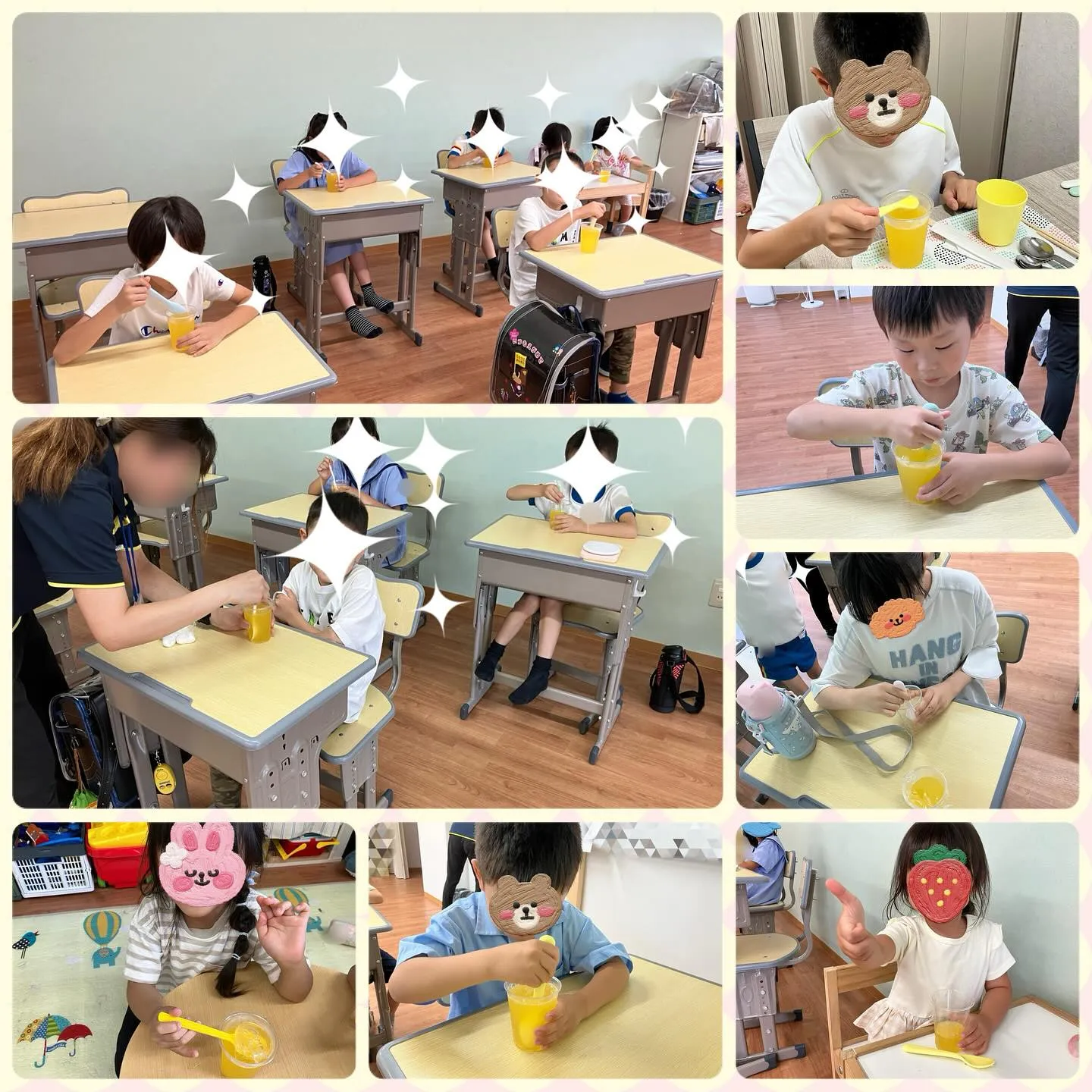 （集団活動）オレンジゼリーを作りました🍊