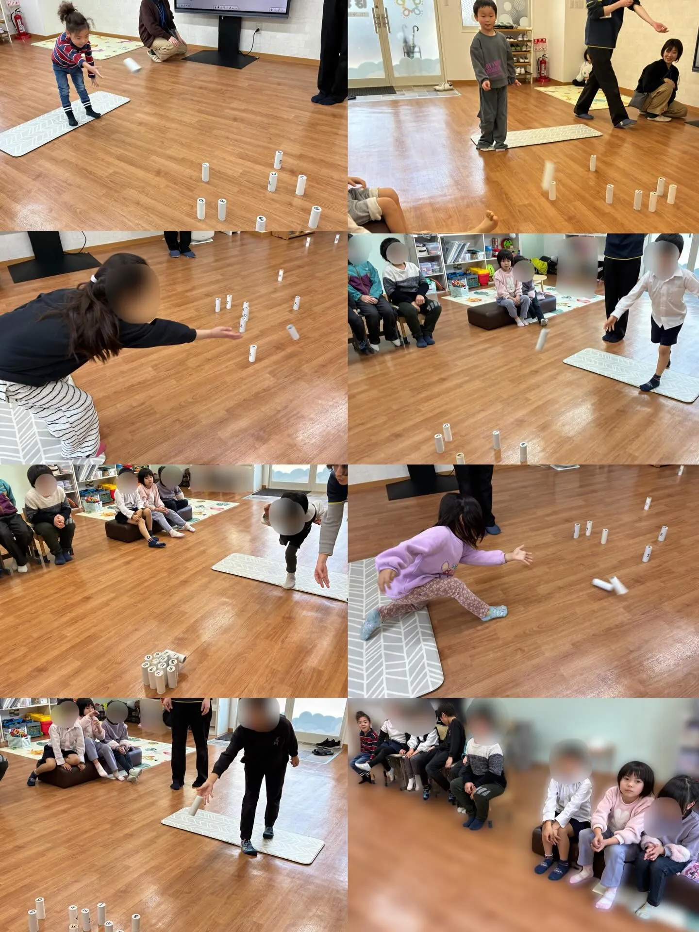 今回の集団活動は最近はねるで流行っているモルックをしました🤩